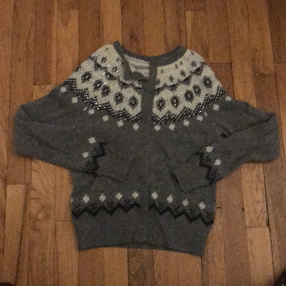 Beautiful fair isle cardigan sweater